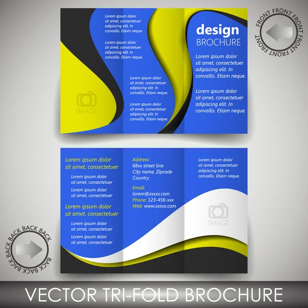 Tri-fold zakelijke winkel brochure — Stockvector