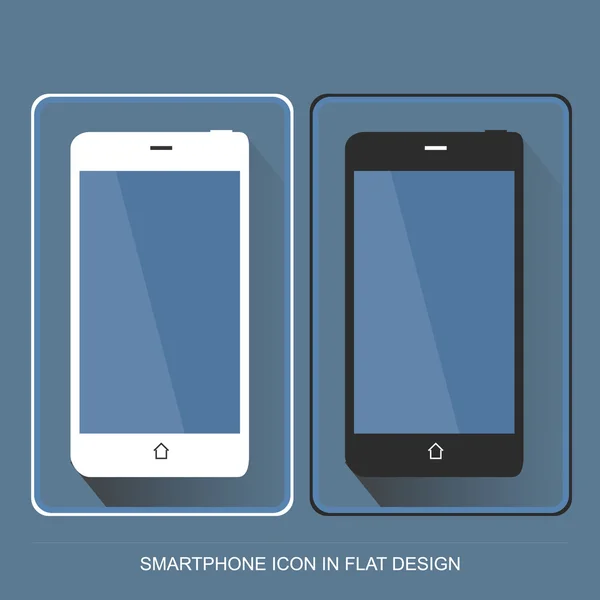 Icônes Smartphone dans le style de conception plat — Image vectorielle