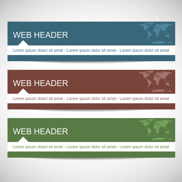 Encabezado web en estilo de diseño plano — Archivo Imágenes Vectoriales