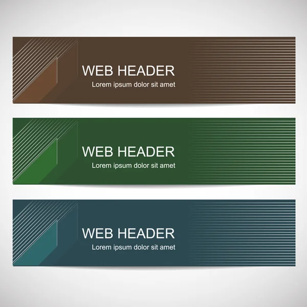 Cabeçalho web em estilo de design plano —  Vetores de Stock