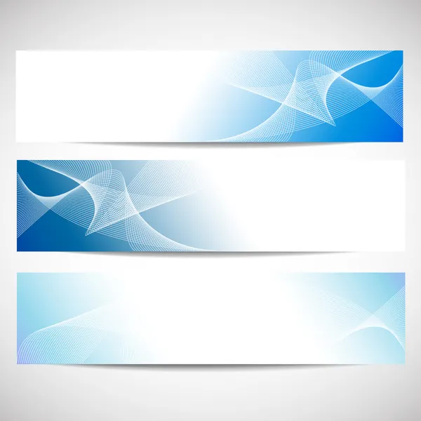 Encabezados web, conjunto de banners vectoriales — Vector de stock