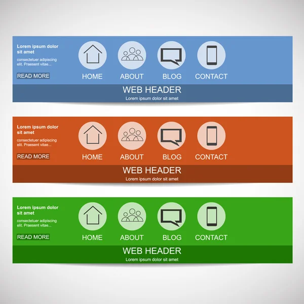 Webové záhlaví v plochý design stylu — Stockový vektor