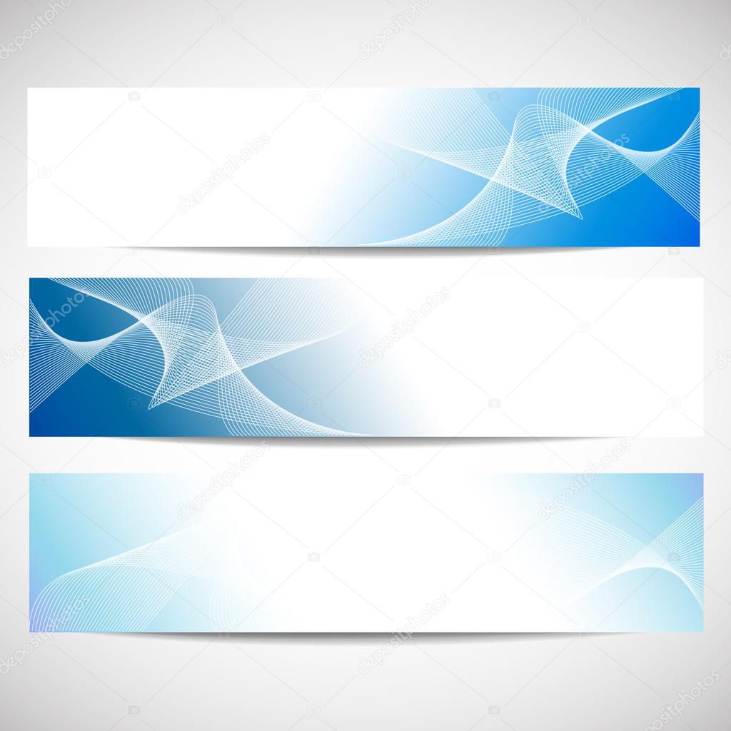 Web headers, set of vector banners