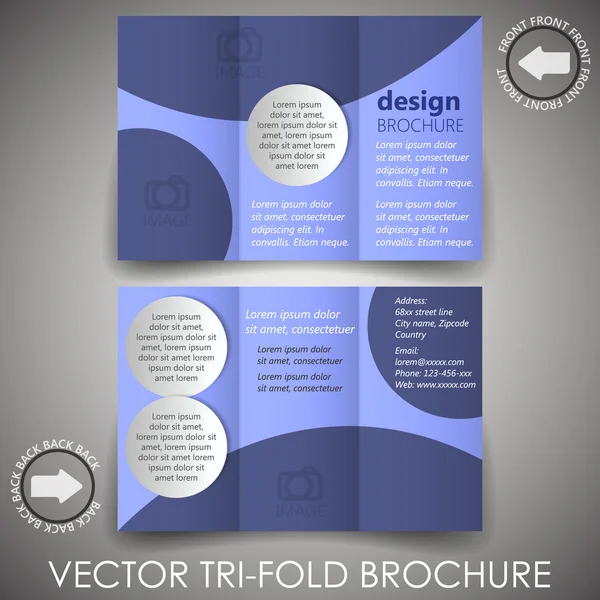 Tri fold corporate business brochure — Stock Vector