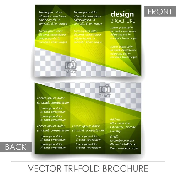 Tri fold corporate business store brochure — Stock Vector
