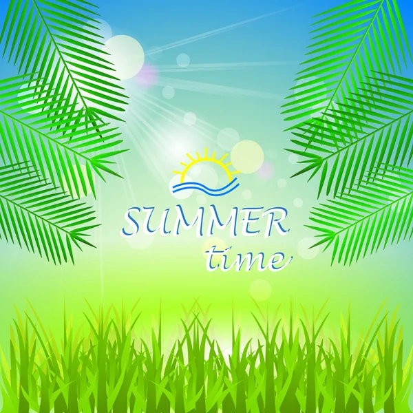 Vector illustration with summer design — Stock Vector