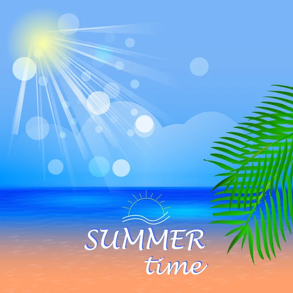 Vector illustration with summer design — Stock Vector