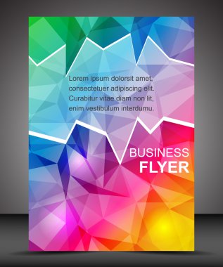 Business flyer template or corporate banner, brochure clipart