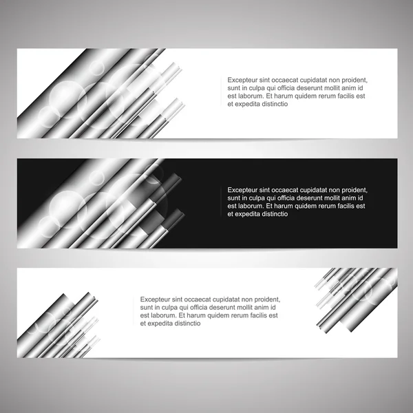 Eenvoudige horizontale webbanners of headers — Stockvector