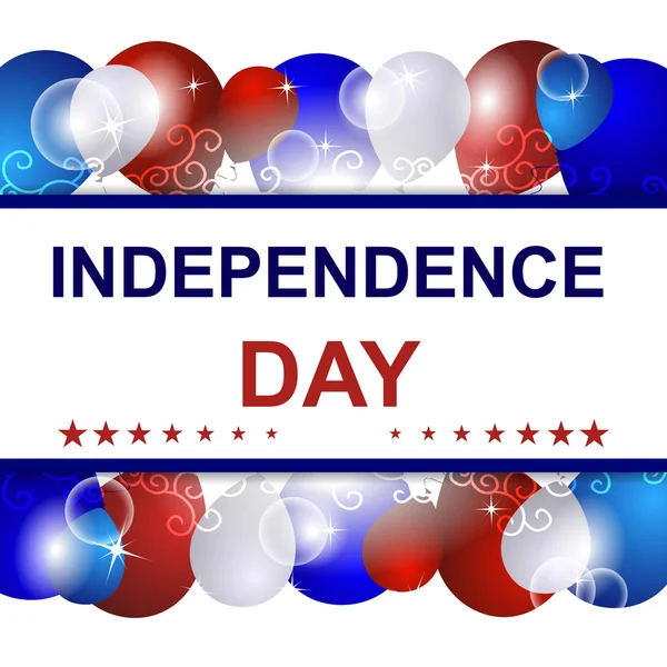 Ilustración vectorial del día de la independencia con diseño USA — Vector de stock