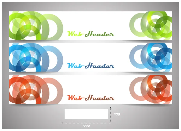 Banderas o encabezados horizontales simples de la tela — Archivo Imágenes Vectoriales