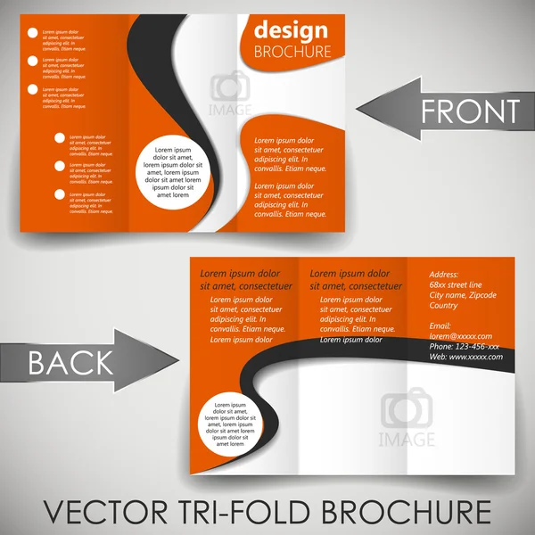 Brochure del negozio aziendale Tri fold — Vettoriale Stock