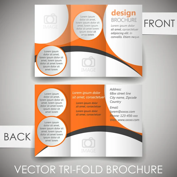 Tri fold corporate business store brochure — Stock Vector