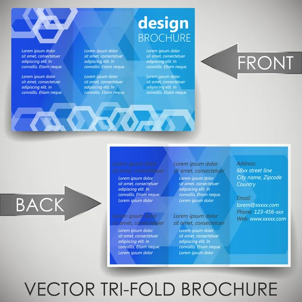 Folleto de la tienda corporativa Tri fold — Archivo Imágenes Vectoriales