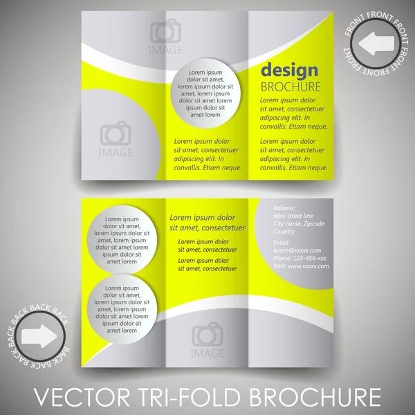 Tri-fold corporate busiess slaan brochure — Stockvector