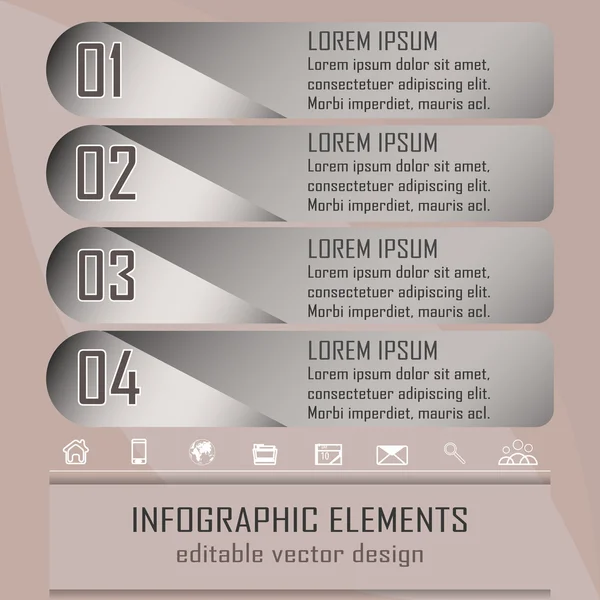 Moderna infographic alternativet banner med fyra steg — Stock vektor