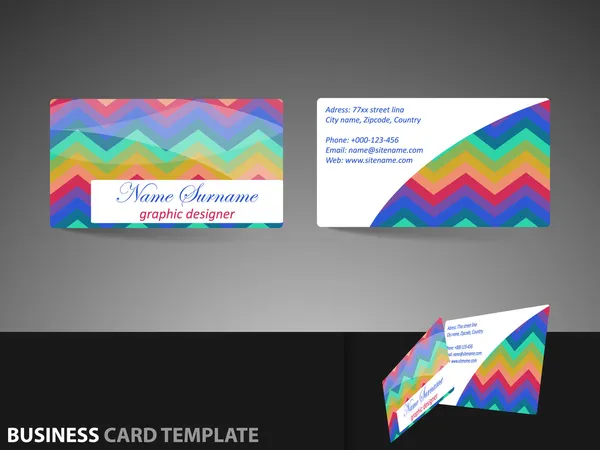ビジネス カードや名刺のテンプレート — ストックベクタ