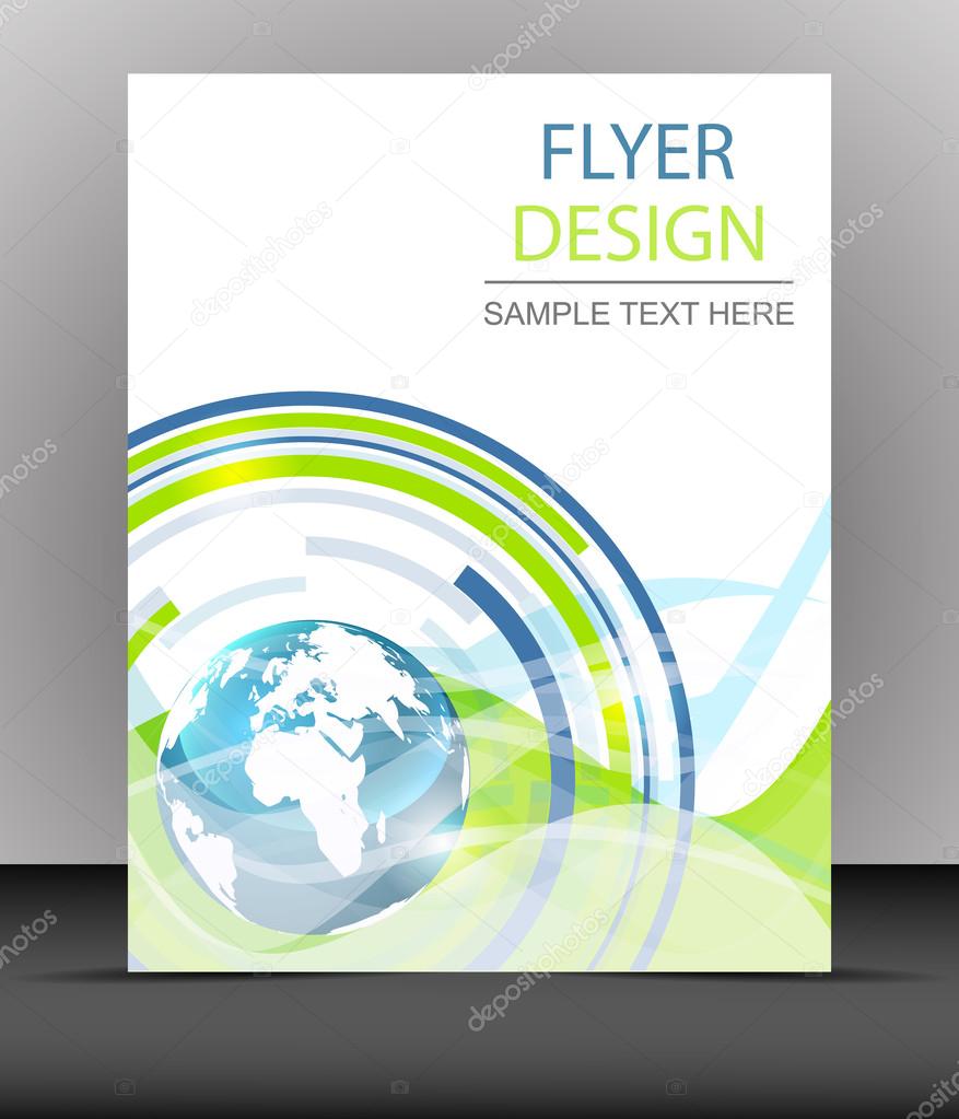 Cover design, business flyer template or corporate banner, folder