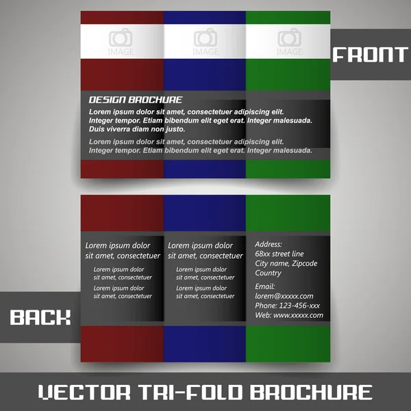 Tri kali lipat brosur toko bisnis korporasi - Stok Vektor