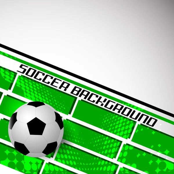 Fußball Hintergrund mit Ball — Stockvektor