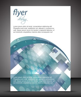 Business flyer template or corporate banner, cover design, brochure clipart