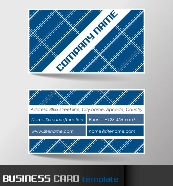 Business card template with front and back side — Stock Vector