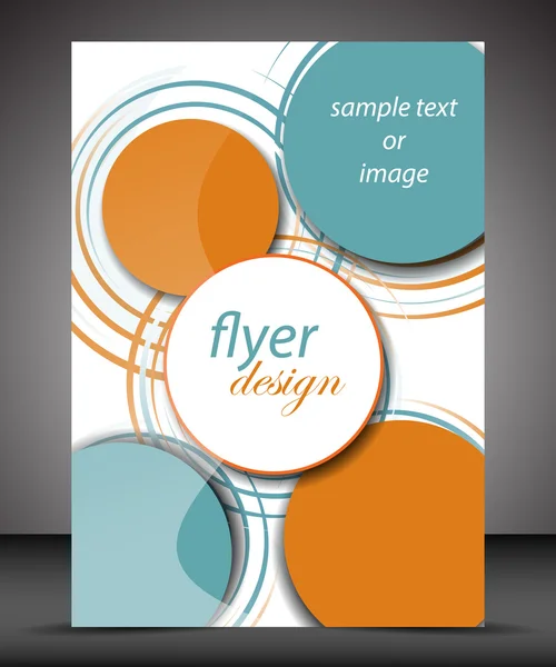 Empresa A4 portada del folleto con patrón circular — Vector de stock