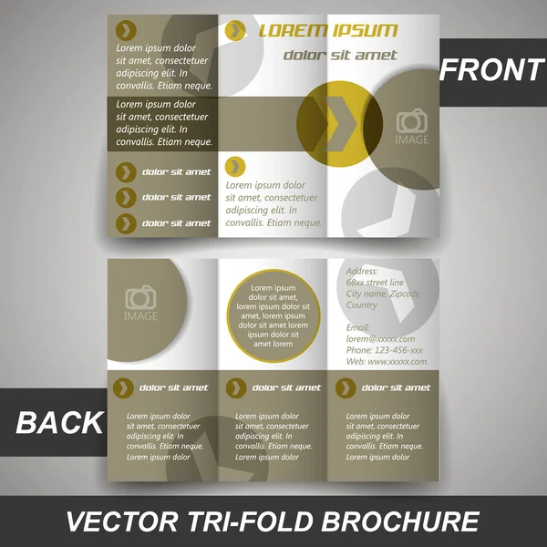 तीन पट कॉर्पोरेट व्यवसाय स्टोअर ब्रोशर, कव्हर डिझाइन — स्टॉक व्हेक्टर