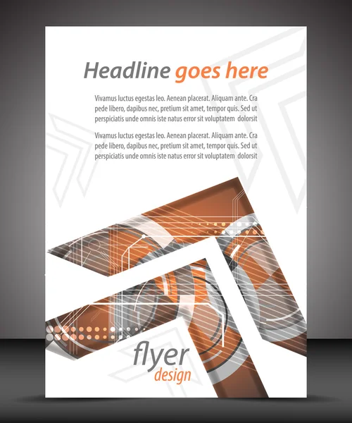 Empresa A4 portada del folleto con patrón tecnológico — Archivo Imágenes Vectoriales