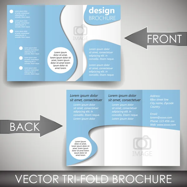 Modelo de folheto de três dobras de negócios ou banner corporativo, design de capa — Vetor de Stock