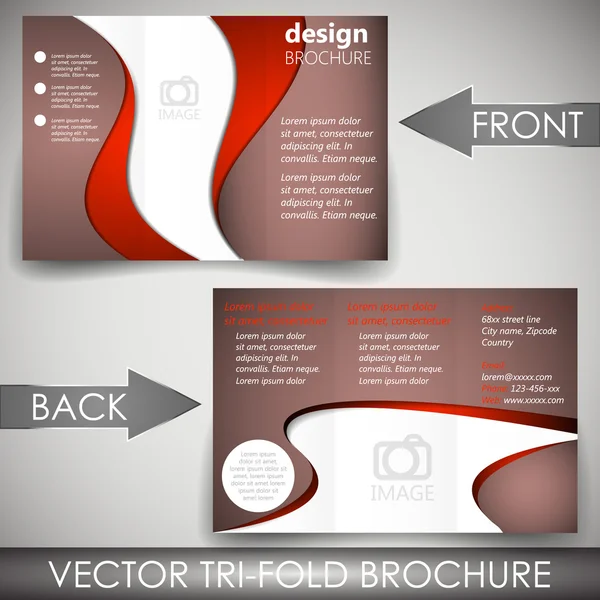 Plantilla de folleto de tríptico empresarial o pancarta corporativa, diseño de cubierta — Vector de stock