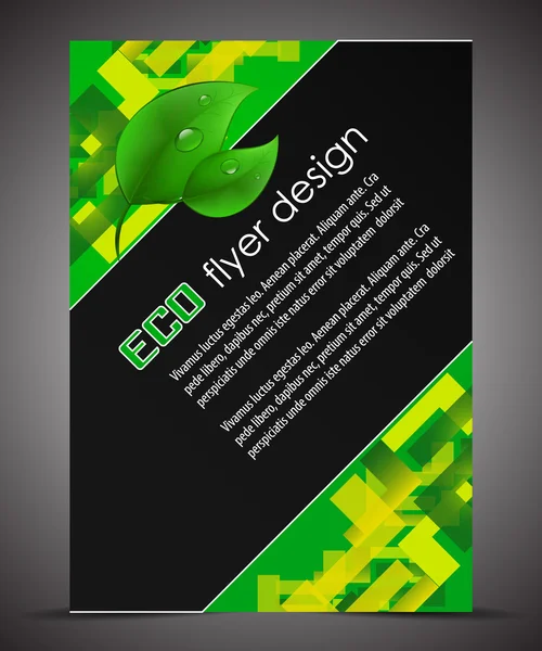 Couverture de livret A4 d'affaires avec motif écologique — Image vectorielle