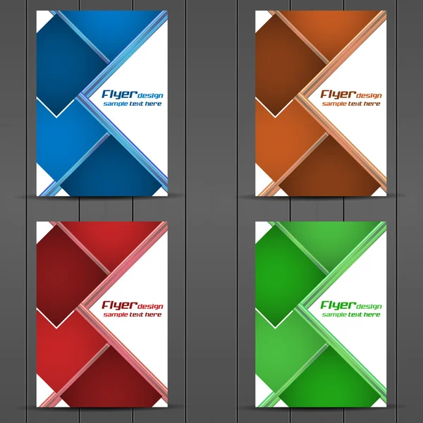 Collectie van business flyer sjabloon brochures, cover ontwerp — Stockvector