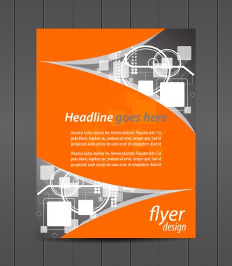 Professional business flyer template or corporate banner, cover design clipart