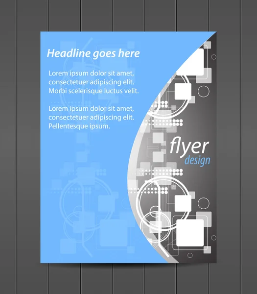 Plantilla de folleto comercial profesional o banner corporativo, diseño de portada — Archivo Imágenes Vectoriales