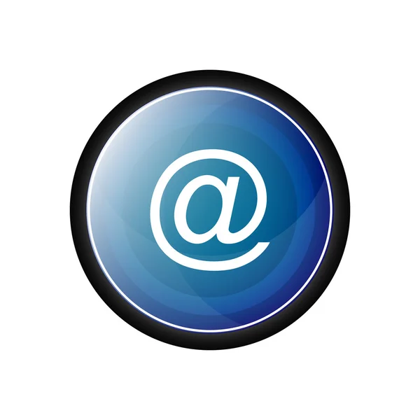 Icono de vector de correo electrónico, botón — Archivo Imágenes Vectoriales