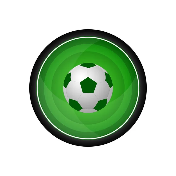 Soccer ball vector icon, button — Stock Vector