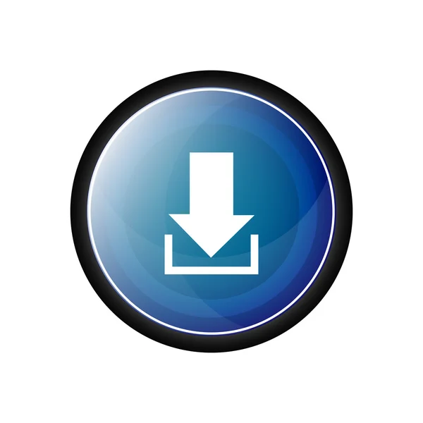 Downloaden van vector icon, knop — Stockvector