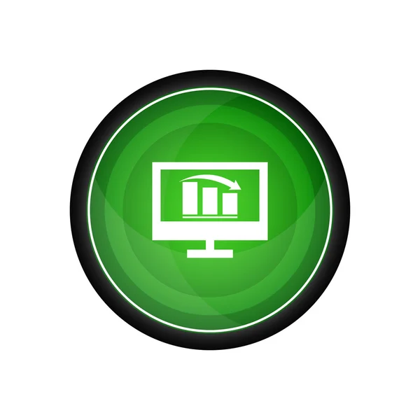 SEO analytics vector icon, knop — Stockvector