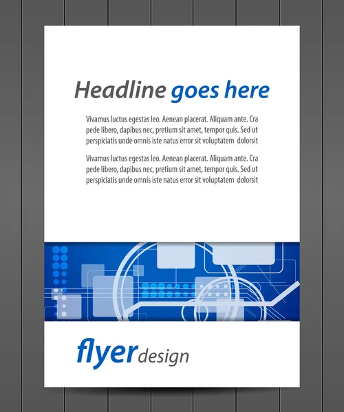 Flyer of dekking ontwerp met technologische patroon — Stockvector