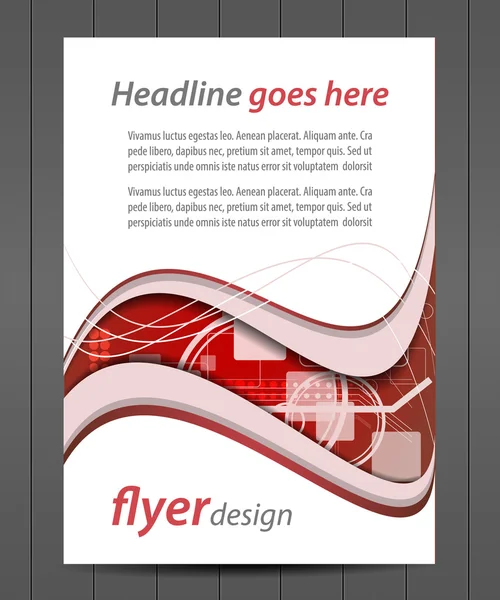 Folheto ou design de capa com padrão tecnológico — Vetor de Stock