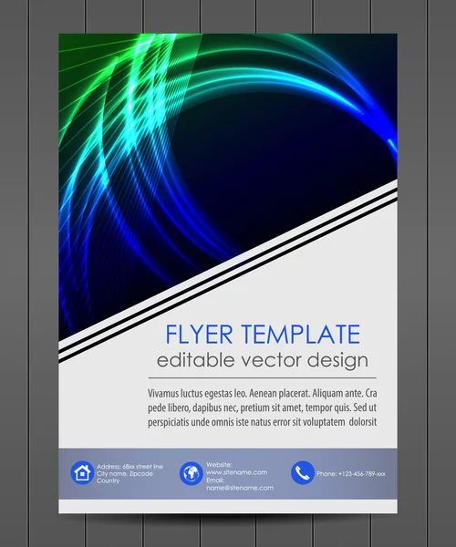 Professionelle Business-Flyer-Vorlage oder Corporate Banner — Stockvektor