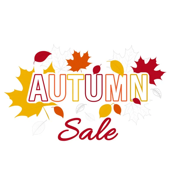 Autumn Sale Vector Illustration — Stock Vector