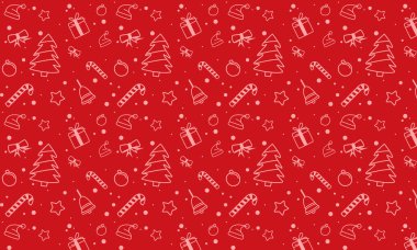 Kırmızı Noel karalama arkaplanı ambalaj tasarımı, duvar kağıdı veya paket kağıdı olarak uygun.