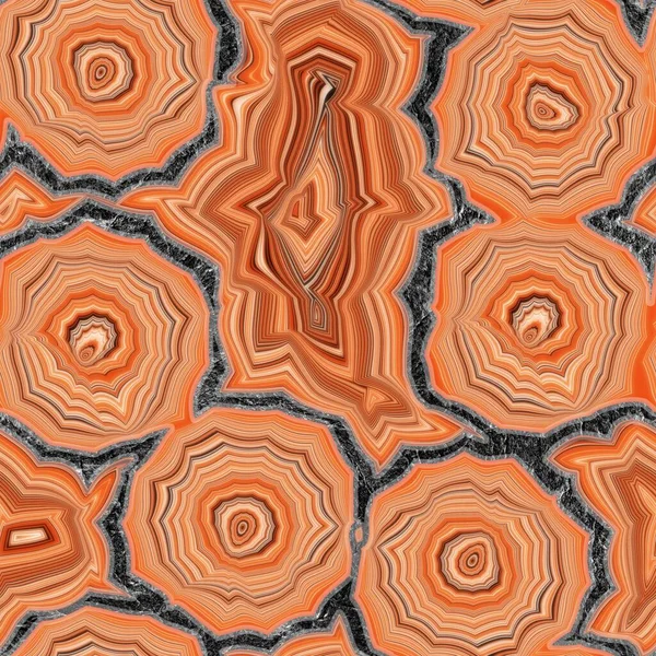 Naadloze banded agaat geode marmeren rots met grijze stenen rand patroon voor print — Stockfoto