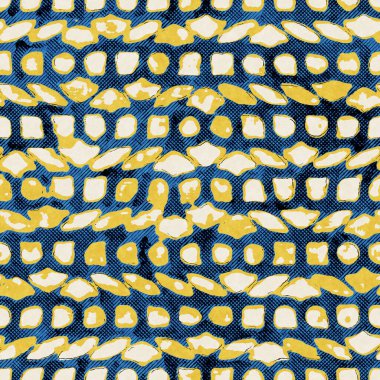 Parmak izi için kusursuz, soyut, parlak mavi ve sarı desen