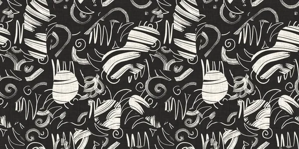 Muestra de borde de patrón de efecto cepillado dibujado a mano de dos tonos sin costura —  Fotos de Stock