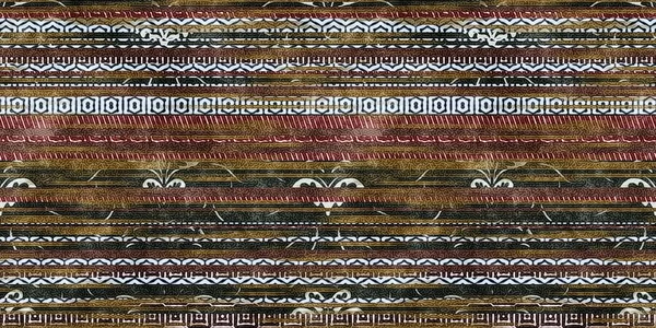 Seamless tribal ethnic stripe grungy border surface pattern design for print — Stock Photo, Image