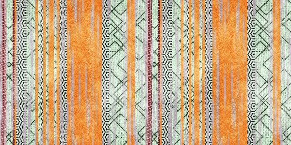 Безшовна племінна етнічна смуга гранжевого дизайну поверхні рамки для друку — стокове фото