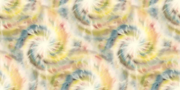 Seamless funky 1970s tie dye border motif pattern for surface design and print — 图库照片
